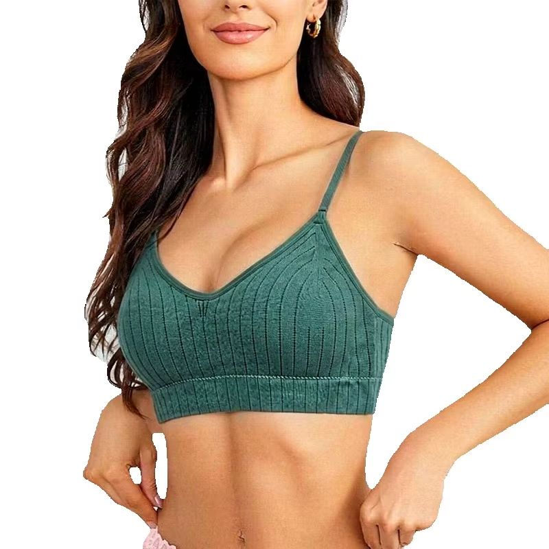Bralette Wireless Soft - Женский ребристый вязаный топ-бра без косточек
