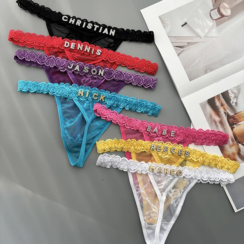 Thong Bikini Women - Индивидуальные стринги на заказ с кристаллами