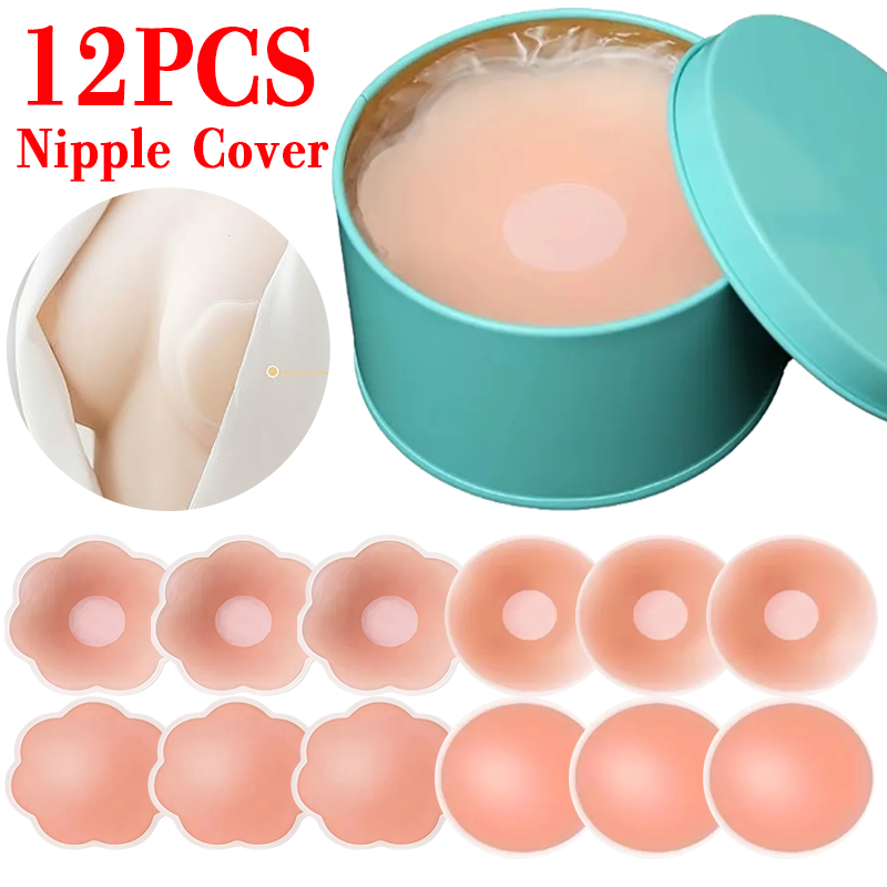 Nipple Cover Pasties - 6/12 шт. Невидимые самоклеящиеся многоразовые накладки