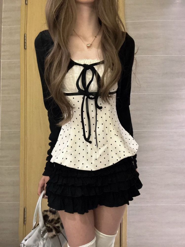 Корейский модный комплект из 3 – обзор и цена Cami Top Lace